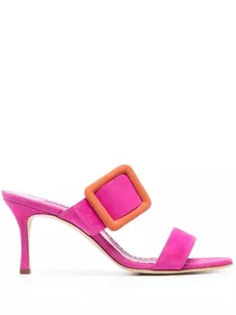 Manolo Blahnik мюли Gable 70 с пряжками, розовый