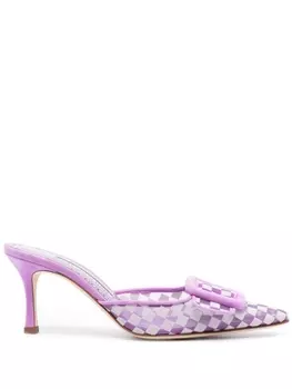 Manolo Blahnik мюли Maysalebi 80, фиолетовый