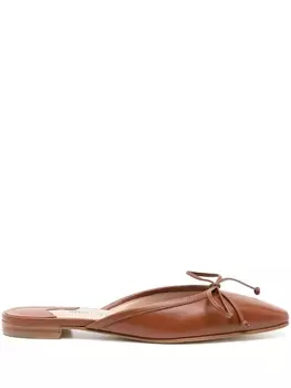 Manolo Blahnik мюли с бантом, коричневый