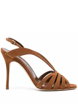 Manolo Blahnik сандалии Sardina, коричневый