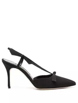 Manolo Blahnik туфли Corintia 90 с ремешком на пятке, черный