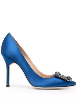 Manolo Blahnik туфли Hangisi с кристаллами, синий