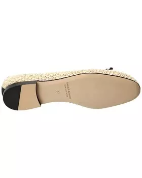 Manolo Blahnik Veralli Туфли из рафии и кожи, коричневый