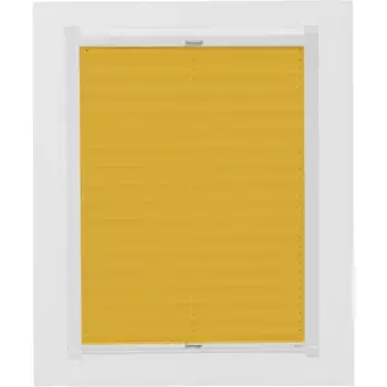 Мансардные жалюзи sunlines плиссе «Молодой стиль энергосбережения», затемняющее, энергосберегающее, натяжное, с энергосберегающим эффектом, с направляющими, цвет senfgelb + wei