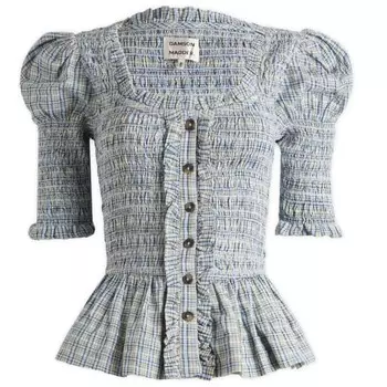 Мансийская блузка со сборками Damson Madder, цвет cloudy