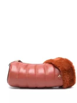 Manu Atelier дутая сумка на плечо Cylinder, коричневый