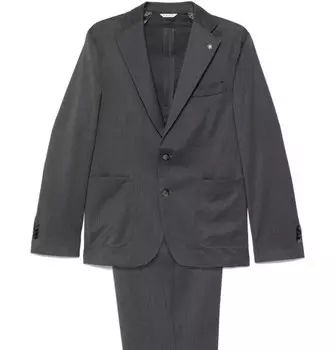 Manuel Ritz костюм в полоску, серый