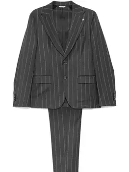 Manuel Ritz костюм в тонкую полоску, серый