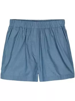 Manuel Ritz шорты из ткани шамбре, синий
