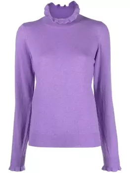 Manuel Ritz толстовка тонкой вязки с оборками, фиолетовый