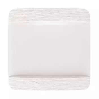 Мануфактура Rock blanc Тарелка квадратная обеденная 28x28x2 см Villeroy & Boch, белый