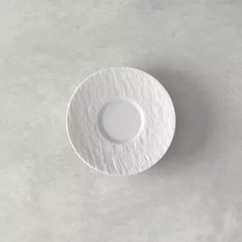 Мануфактурное блюдце Rock Blanc для мокко/эспрессо, 12см Villeroy & Boch, белый