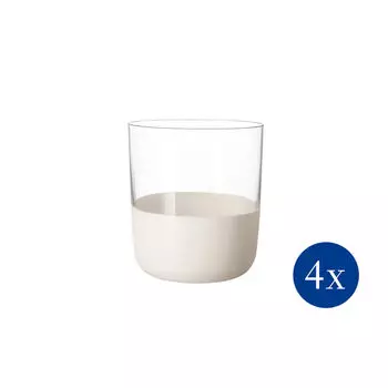 Мануфактурные стаканы для виски Rock blanc, набор из 4 шт, 250 мл Villeroy & Boch, белый