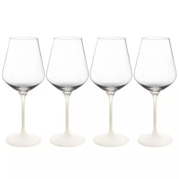 Мануфактурный набор бокалов для красного вина Rock blanc, 4 предмета 0,47 л Villeroy & Boch, белый/прозрачный
