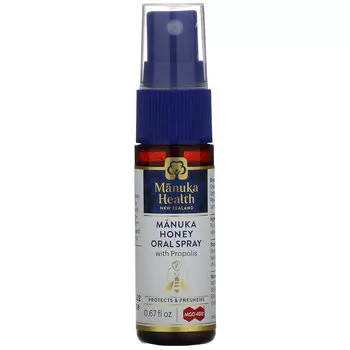 Manuka Health, Спрей для полости рта с медом Manuka и прополисом, 0,67 жидк. Унции