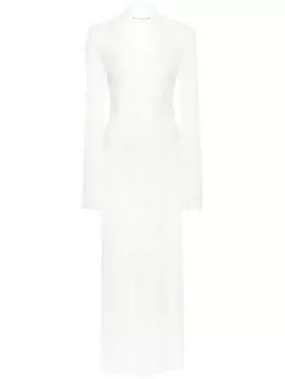 MANURI кружевное платье миди Sally, белый