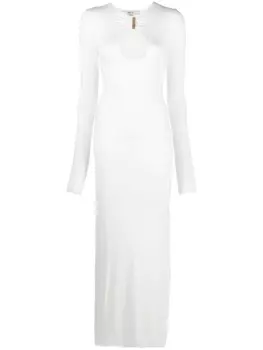 MANURI платье миди Mary Jean с цепочкой, белый