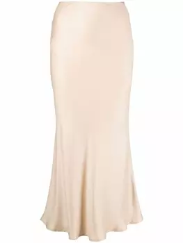 MANURI расклешенная юбка миди с завышенной талией, нейтральный цвет
