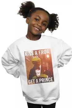 Маппеты целуют лягушку и получают свитшот «Принц» Disney, белый