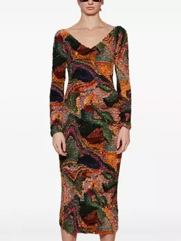 Mara Hoffman фактурное платье Eliza, оранжевый