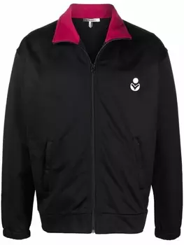 Marant бомбер с вышитым логотипом, черный