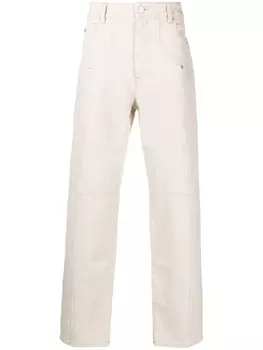 Marant брюки Javi прямого кроя, нейтральный цвет