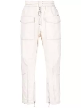 Marant брюки карго с контрастной строчкой, нейтральный цвет