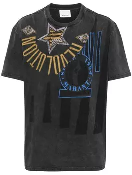 MARANT футболка Hugo с графичным принтом, серый