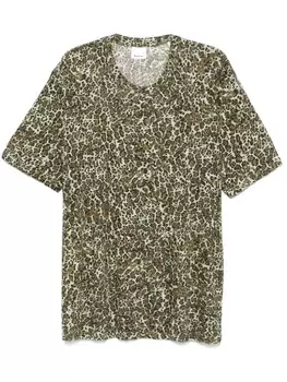 MARANT футболка с леопардовым принтом, коричневый