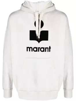 Marant худи Miley с логотипом, серый