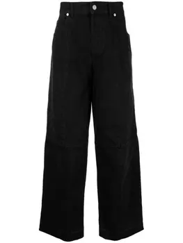 Marant Javi wide-leg cotton blend trousers, черный