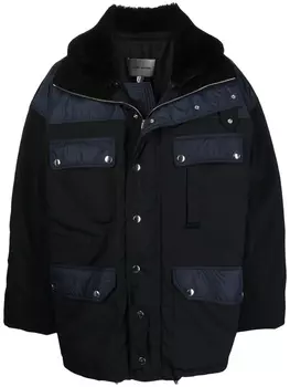 Marant пуховик в двух тонах, черный