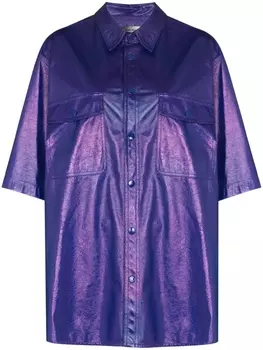 Marant рубашка Gilin из искусственной кожи, синий