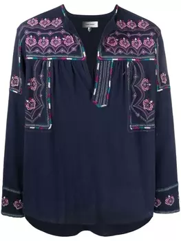 Marant рубашка Phardy с вышивкой, синий