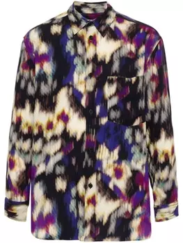Marant рубашка Vidjay с абстрактным принтом, черный