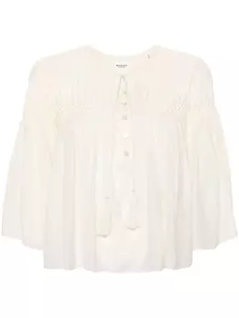 Marant toile блузка Axeliana со складками, нейтральный цвет