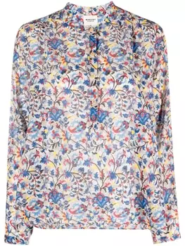 Marant toile блузка из органического хлопка с цветочным принтом, белый