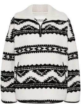 Marant toile джемпер Marner с узором вязки интарсия, черный