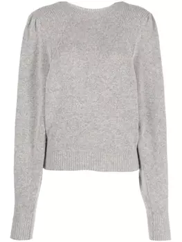 Marant toile джемпер Peyton с отделкой в рубчик, серый