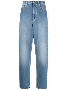 Marant toile джинсы бойфренды с завышенной талией, синий