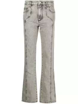 Marant toile джинсы скинни со вставками, серый