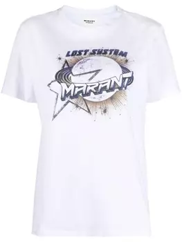 Marant toile футболка Enna с графичным принтом, белый