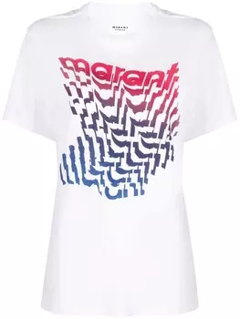 Marant toile футболка с логотипом, белый