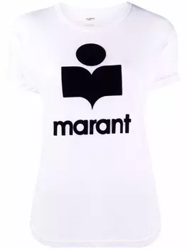 Marant toile футболка с логотипом, белый