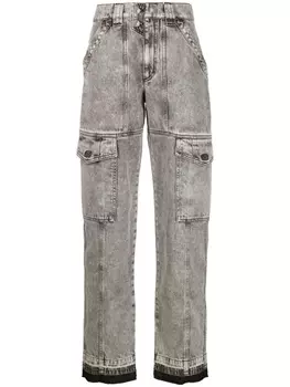 Marant toile футболка с логотипом, серый