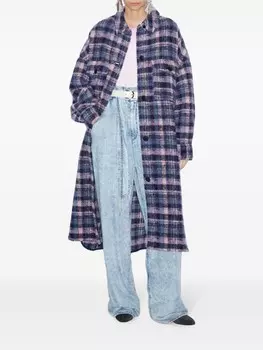 MARANT TOILE клетчатое пальто Fontizi, фиолетовый