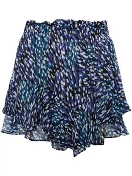 Marant toile короткие шорты Sornel с абстрактным принтом, синий