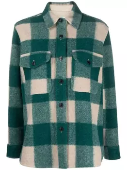 Marant toile куртка Marveli в клетку, зеленый