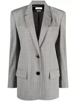 MARANT TOILE однобортный блейзер в клетку, черный