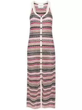MARANT TOILE платье макси Haroya в полоску, нейтральный цвет